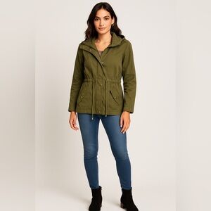 🌿 Miss London Women’s Olive Green Utility Jacket – Size M